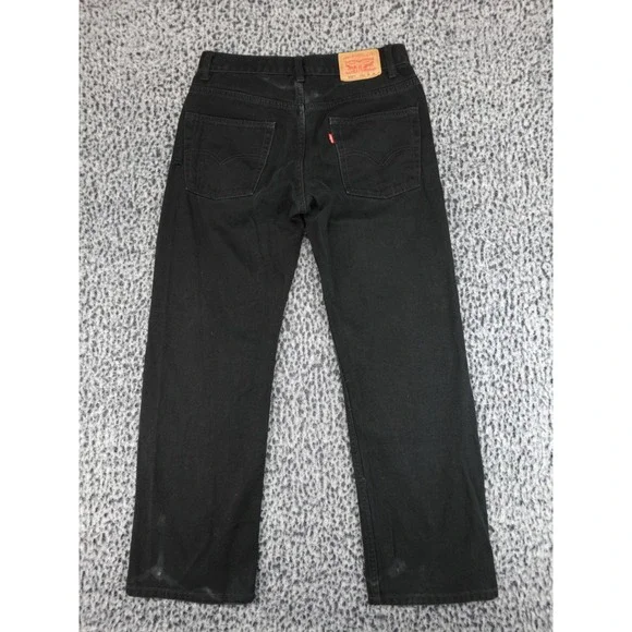 Levis 550 Relaxed Fit Tapered Leg Jeans Mens Black Denim 5-Pocket Pant 28x28 - Picture 11 of 14